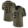 Rebec S.Seahawks #91 Byron Murphy II Player Olive Salute To Service Limited Game Stitched Jerseys