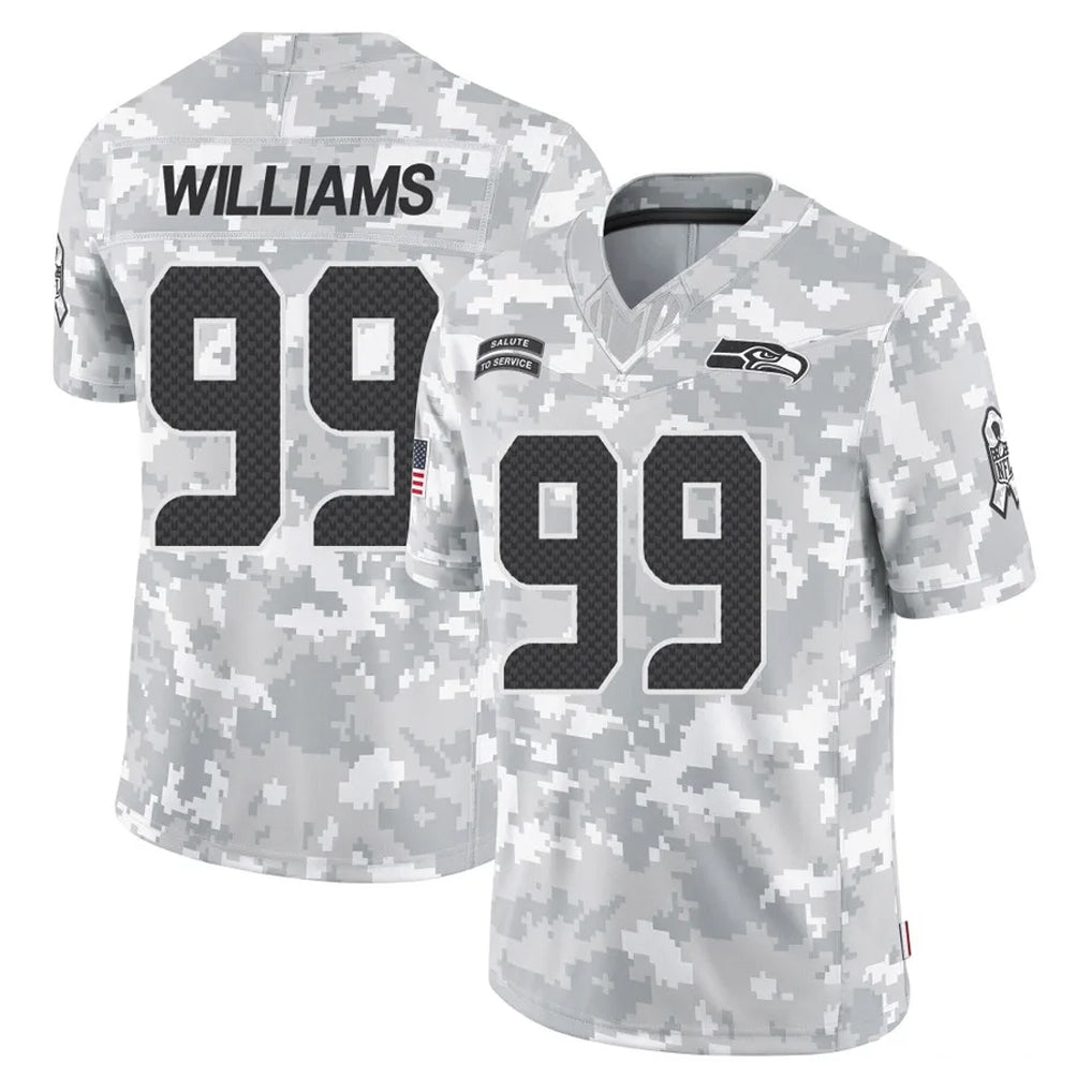 Rebec S.Seahawks #99 Leonard Williams Player Arctic Camo Limited Salute To Service Home Game Stitched Jerseys