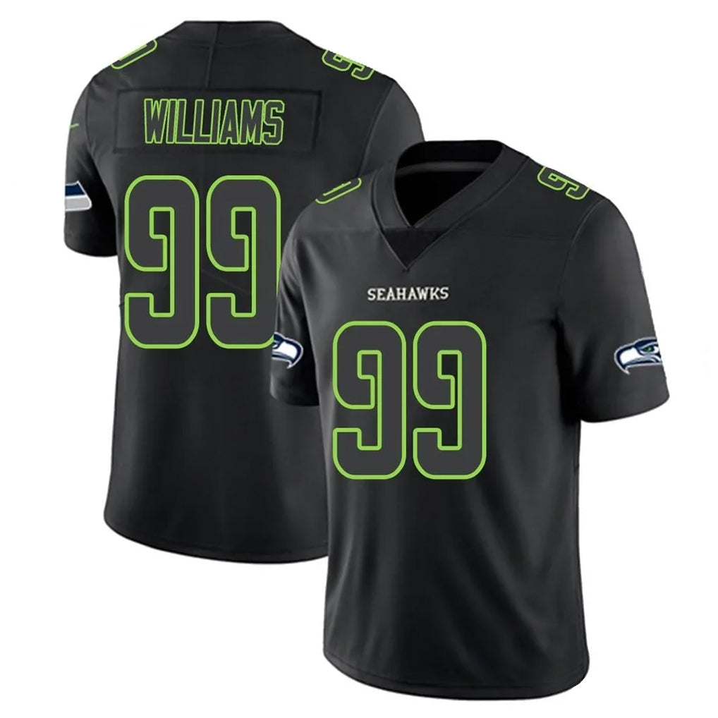 Rebec S.Seahawks #99 Leonard Williams Player Black Impact Limited Home Game Stitched Jerseys
