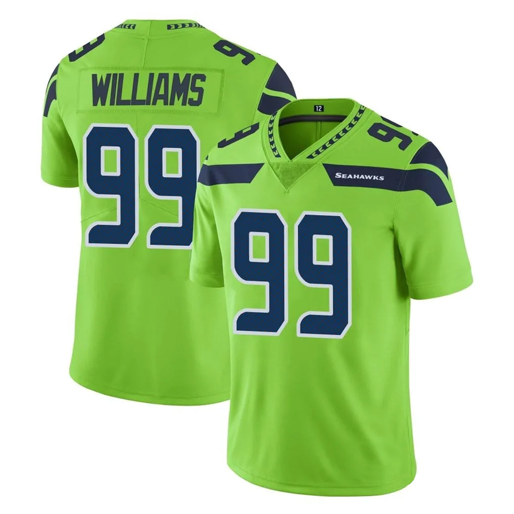 Rebec S.Seahawks #99 Leonard Williams Player Green Limited Color Rush Home Game Stitched Jerseys