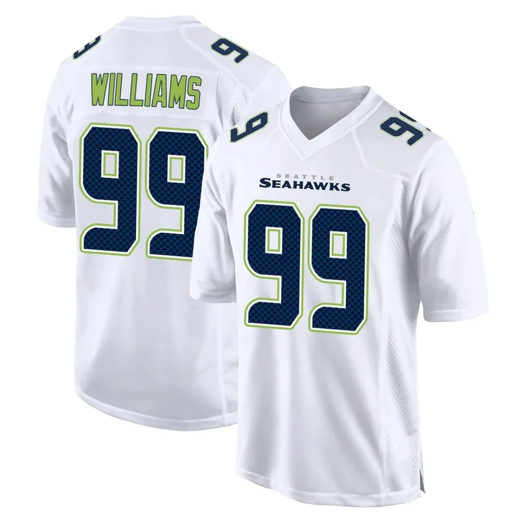 Rebec S.Seahawks #99 Leonard Williams Player White Tundra Fashion Home Game Stitched Jerseys