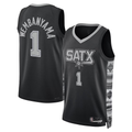 Rebec SA.Spurs #1 Victor Wembanyama Black Swingman Jerseys - Statement Edition