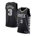 Rebec SA.Spurs #3 Keldon Johnson Black Swingman Jerseys - Statement Edition