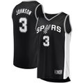 Rebec SA.Spurs #3 Keldon Johnson Fanatics Black Fast Break Replica Jerseys - Icon Edition