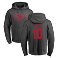 Rebec SF.49ers #10 Mac Jones Player Anthracite Pullover Hoodies Home Game Stitched Jerseys