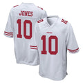 Rebec SF.49ers #10 Mac Jones Player White Home Game Stitched Jerseys