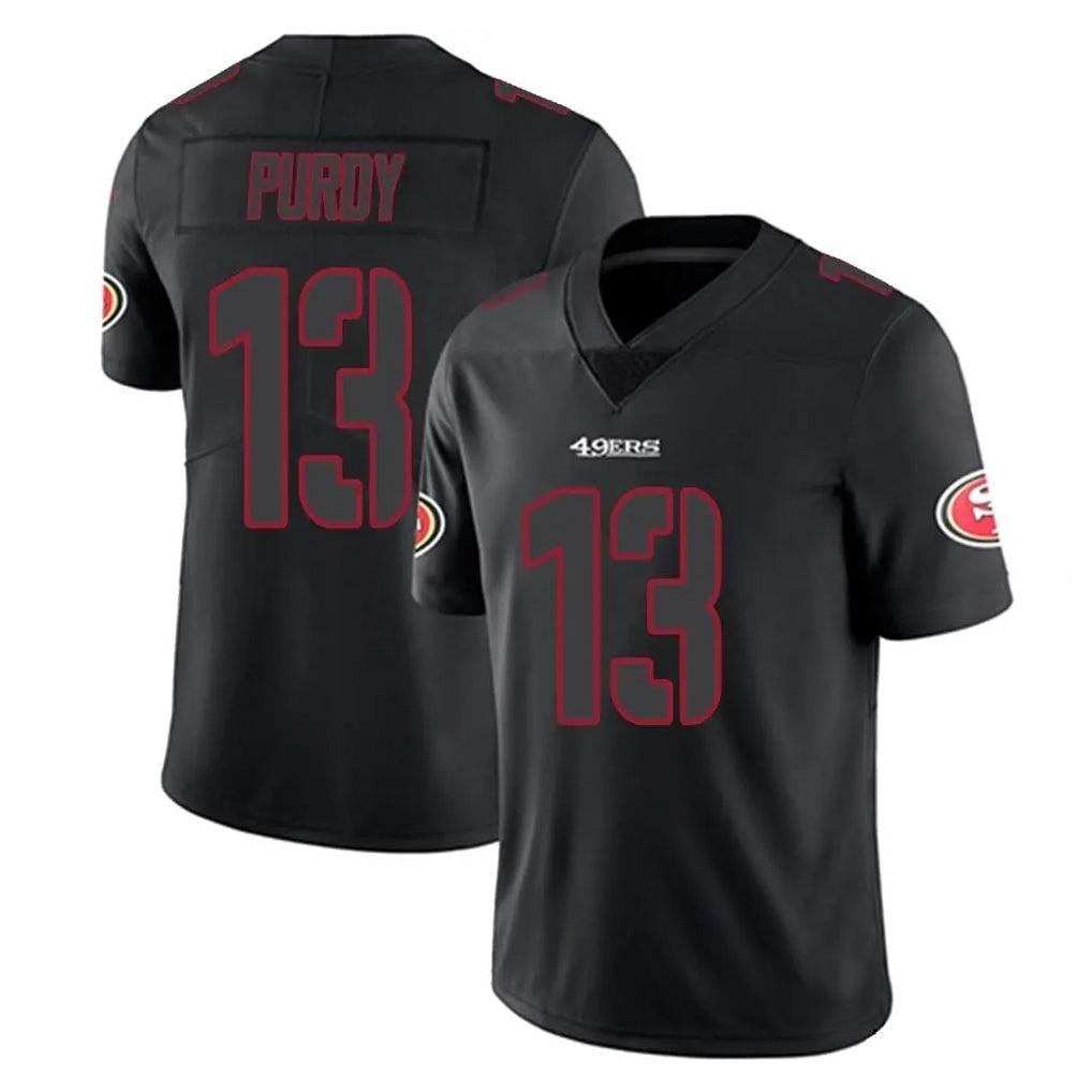 Rebec SF.49ers #13 Brock Purdy Player Black Impact Limited Home Game Stitched Jerseys