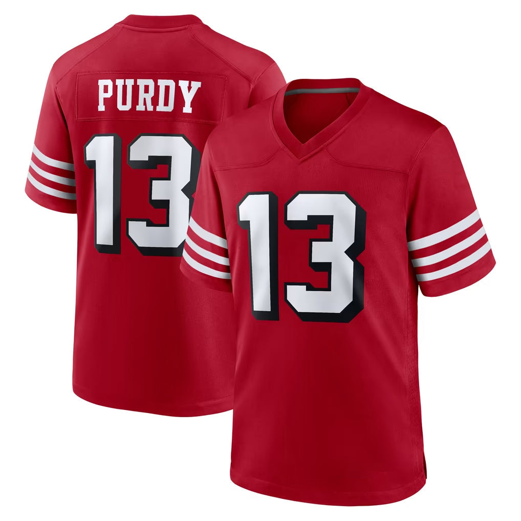 Rebec SF.49ers #13 Brock Purdy Player Red Limited Alternate Home Game Stitched Jerseys