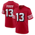 Rebec SF.49ers #13 Brock Purdy Player Red Limited Alternate Home Game Stitched Jerseys