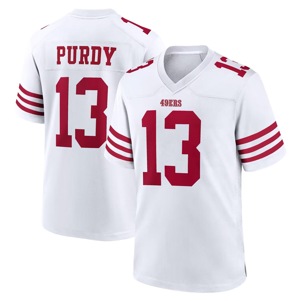 Rebec SF.49ers #13 Brock Purdy Player White Game Home Stitched Jerseys