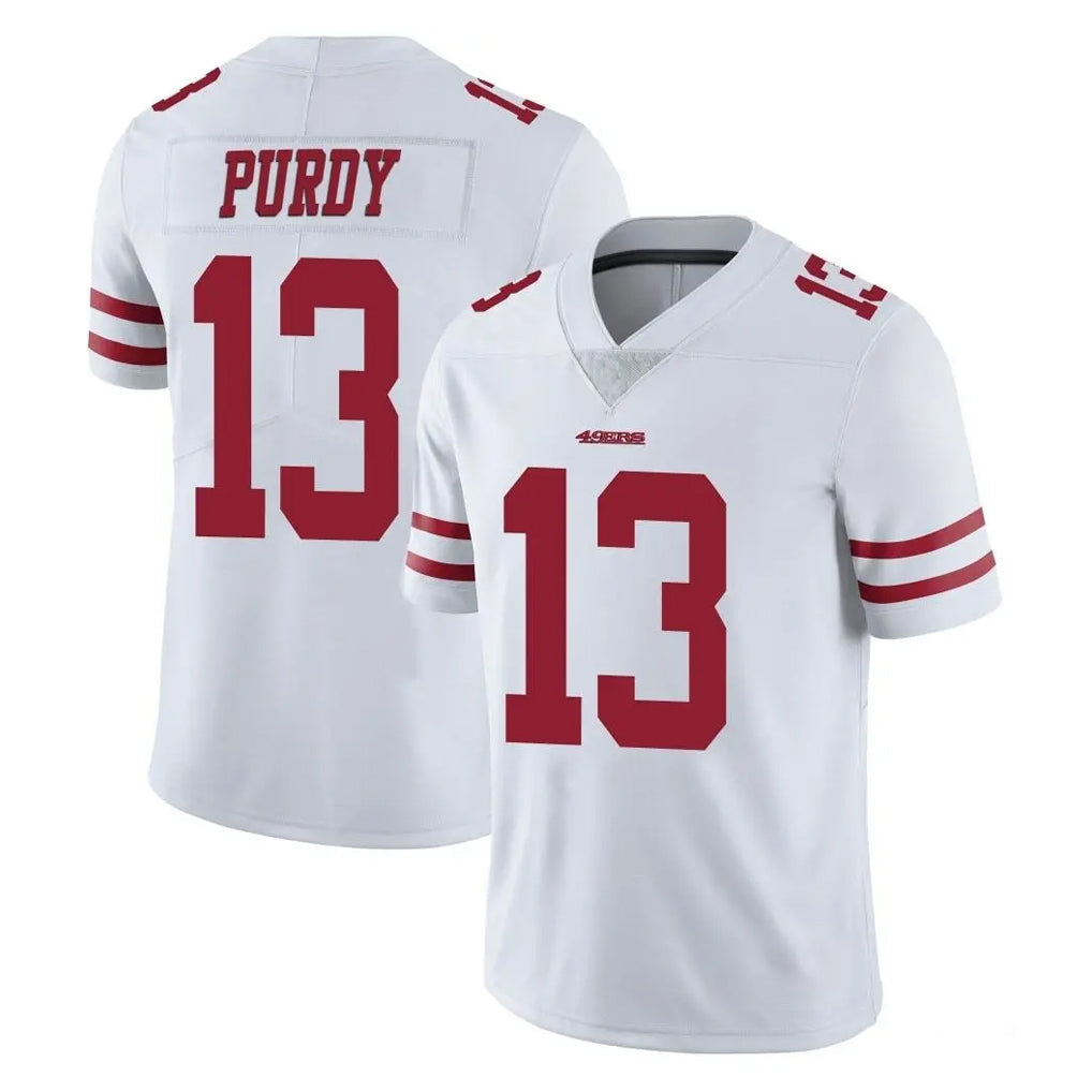 Rebec SF.49ers #13 Brock Purdy Player White Limited Vapor Untouchable Home Game Stitched Jerseys