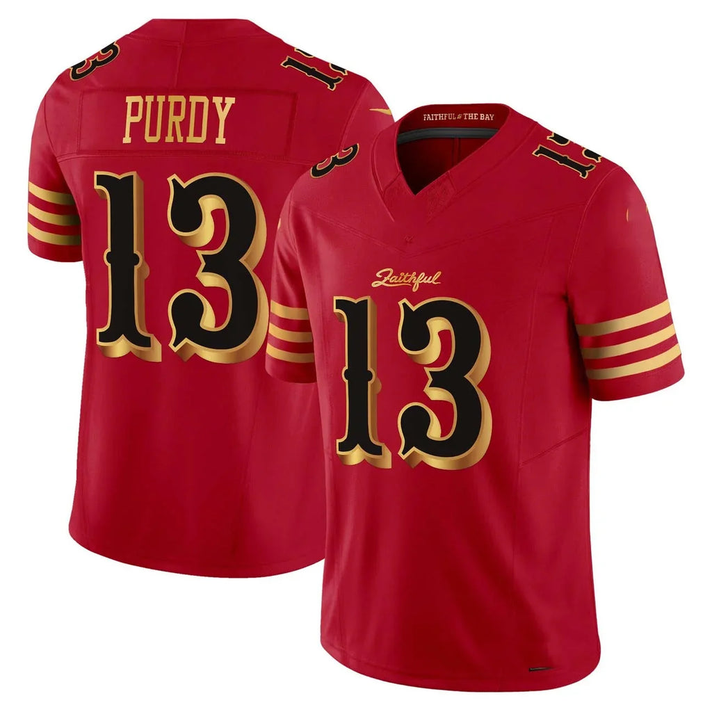 Rebec SF.49ers #13 Brock Purdy Red Rivalries F.U.S.E. Vapor Limited Football Stitched Jersey