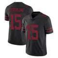Rebec SF.49ers #15 De'Zhaun Stribling Player Black Alternate Limited Vapor Untouchable Home Game Stitched Jerseys