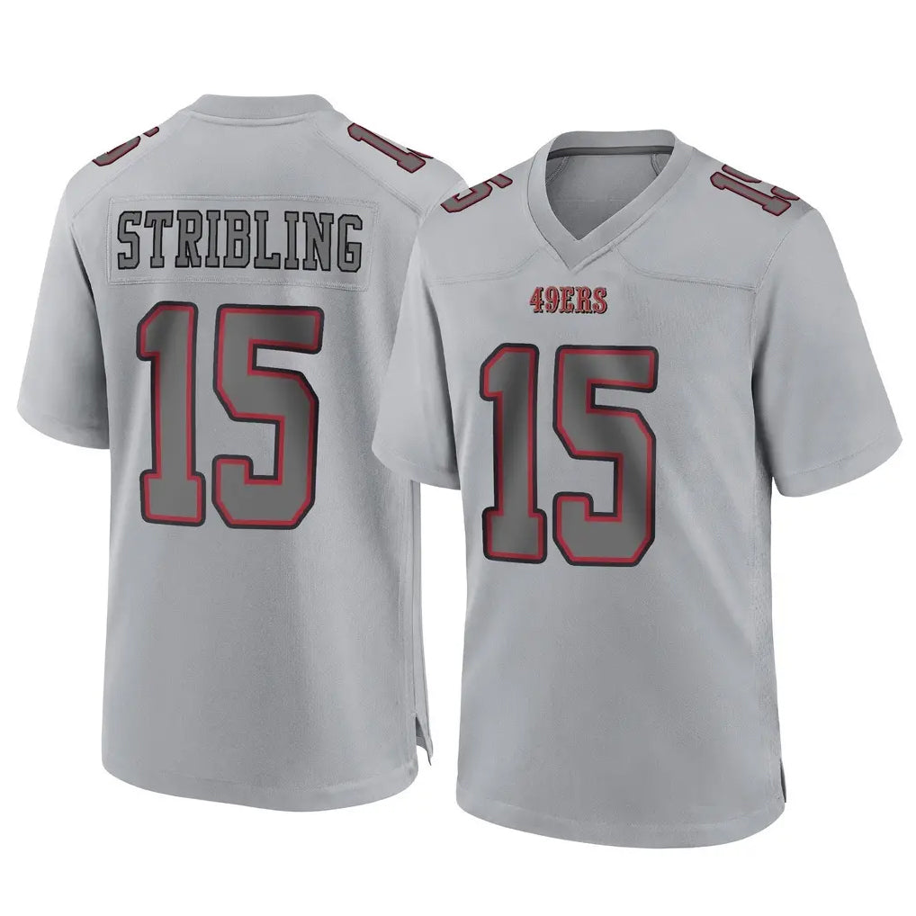Rebec SF.49ers #15 De'Zhaun Stribling Player Gray Atmosphere Fashion Home Game Stitched Jerseys