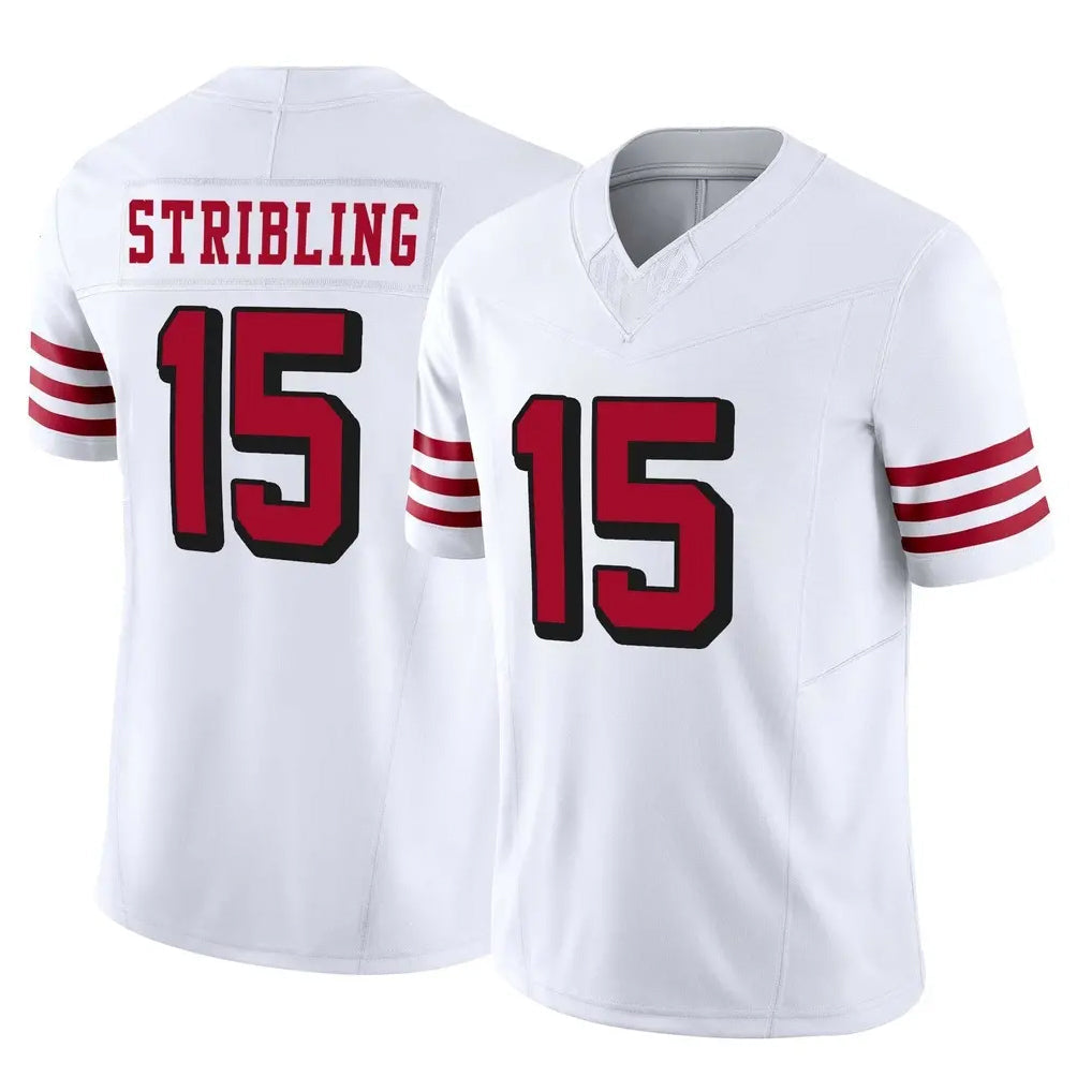 Rebec SF.49ers #15 De'Zhaun Stribling Player White Limited Alternate Vapor F.U.S.E. Home Game Stitched Jerseys
