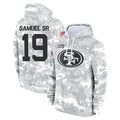Rebec SF.49ers #19 Deebo Samuel Sr. Player Arctic Camo Limited Salute to Service Pullover Hoodies Game Stitched Jerseys