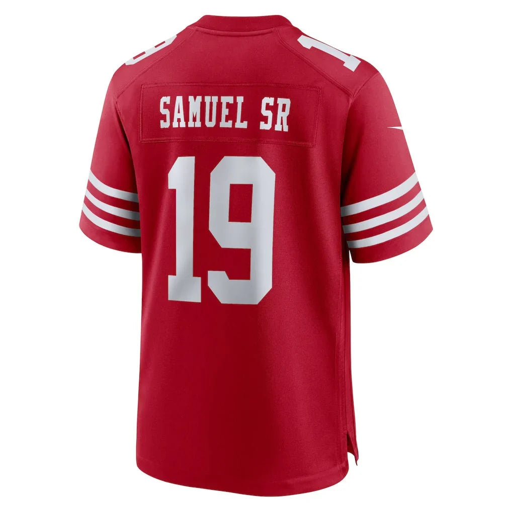 Rebec SF.49ers #19 Deebo Samuel Sr Scarlet Team Game Jersey