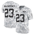 Rebec SF.49ers #23 Christian McCaffrey Player Arctic Camo Limited Salute To Service Home Game Stitched Jerseys