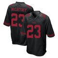 Rebec SF.49ers #23 Christian McCaffrey Player Black Alternate Home Game Stitched Jerseys