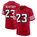 Rebec SF.49ers #23 Christian McCaffrey Player Red Limited Alternate Home Game Stitched Jerseys