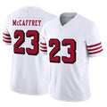 Rebec SF.49ers #23 Christian McCaffrey Player White Limited Alternate Vapor F.U.S.E. Home Game Stitched Jerseys