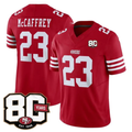 Rebec SF.49ers #23 Christian McCaffrey Red 80th Anniversary Patch 2026 F.U.S.E. Vapor Limited Football Stitched Jersey