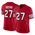 Rebec SF.49ers #27 Ji'Ayir Brown Player Red Limited Alternate Vapor F.U.S.E. Home Game Stitched Jerseys