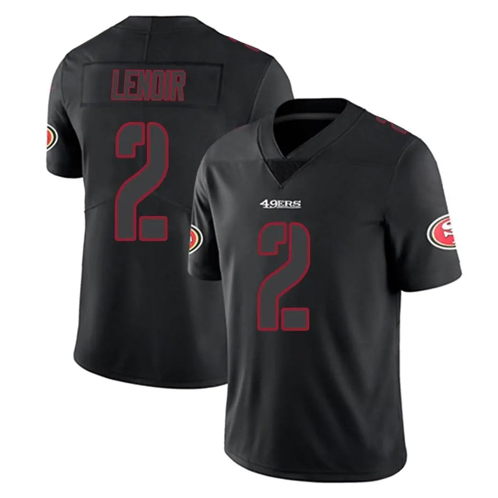 Rebec SF.49ers #2 Deommodore Lenoir Player Black Impact Limited Home Game Stitched Jerseys