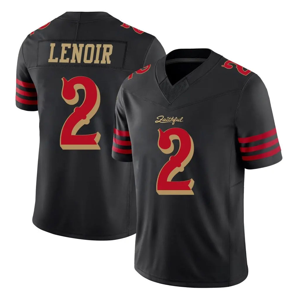 Rebec SF.49ers #2 Deommodore Lenoir Player Black Limited Rivalries Collection Home Game Stitched Jerseys