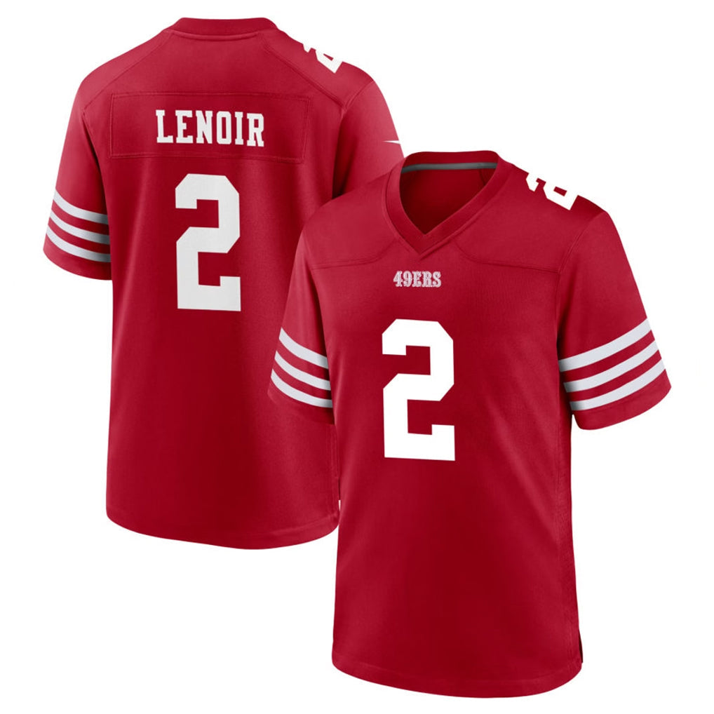 Rebec SF.49ers #2 Deommodore Lenoir Player Red Game Home Stitched Jerseys