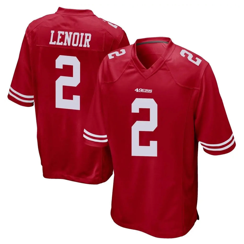 Rebec SF.49ers #2 Deommodore Lenoir Player Red Home Game Stitched Jerseys