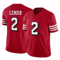 Rebec SF.49ers #2 Deommodore Lenoir Player Red Limited Alternate Vapor F.U.S.E. Home Game Stitched Jerseys