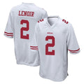 Rebec SF.49ers #2 Deommodore Lenoir Player White Home Game Stitched Jerseys