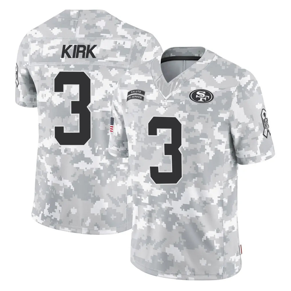 Rebec SF.49ers #3 Christian Kirk Player Arctic Camo Limited Salute To Service Home Game Stitched Jerseys