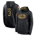 Rebec SF.49ers #3 Christian Kirk Player Black Salute to Service Sideline Performance Pullover Hoodies Home Game Stitched Jerseys