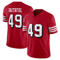 Rebec SF.49ers #49 The Faithful Player Red Limited Alternate Vapor F.U.S.E. Home Game Stitched Jerseys