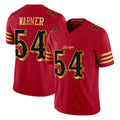 Rebec SF.49ers #54 Fred Warner Player Red Rivalries Vapor Limited Home Game Stitched Jerseys