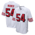 Rebec SF.49ers #54 Fred Warner Player White Limited Home Game Stitched Jerseys