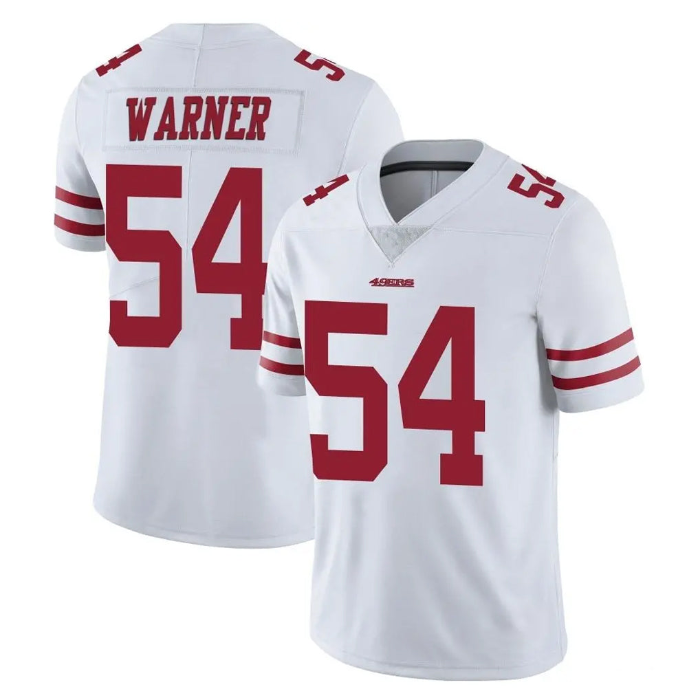 Rebec SF.49ers #54 Fred Warner Player White Limited Vapor Untouchable Home Game Stitched Jerseys