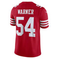 SF.49ers #54 Fred Warner Scarlet Team Rebec Vapor F.U.S.E. Stitched Limited Stitched Jerseys
