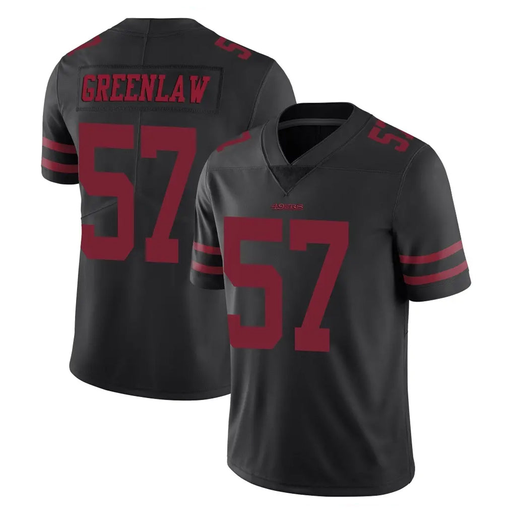 Rebec SF.49ers #57 Dre Greenlaw Player Black Alternate Limited Vapor Untouchable Home Game Stitched Jerseys