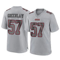 Rebec SF.49ers #57 Dre Greenlaw Player Gray Atmosphere Fashion Home Game Stitched Jerseys