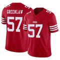 Rebec SF.49ers #57 Dre Greenlaw Player Red Limited Vapor F.U.S.E. Home Game Stitched Jerseys