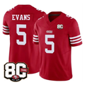 Rebec SF.49ers #5 Mike Evans Red 80th Anniversary Patch 2026 F.U.S.E. Vapor Limited Football Stitched Jersey