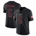 Rebec SF.49ers #6 Malik Mustapha Player Black Impact Limited Home Game Stitched Jerseys