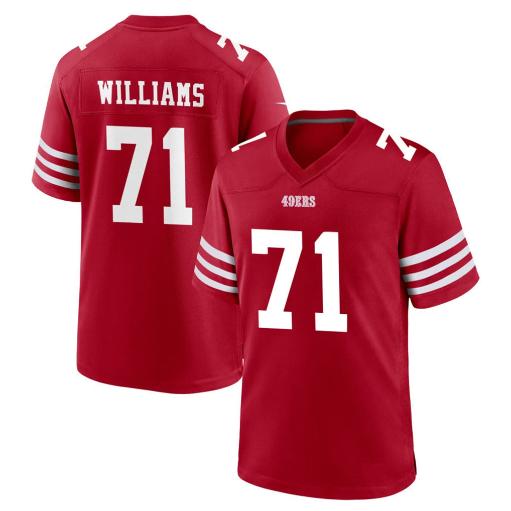 Rebec SF.49ers #71 Trent Williams Player Red Game Home Stitched Jerseys