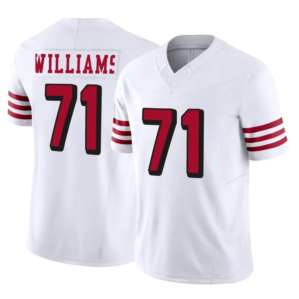 Rebec SF.49ers #71 Trent Williams Player White Limited Alternate Vapor F.U.S.E. Home Game Stitched Jerseys