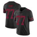 Rebec SF.49ers #77 Dominick Puni Player Black Alternate Limited Vapor Untouchable Home Game Stitched Jerseys