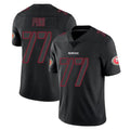 Rebec SF.49ers #77 Dominick Puni Player Black Impact Limited Home Game Stitched Jerseys