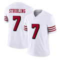Rebec SF.49ers #7 De'Zhaun Stribling Player White Limited Alternate Vapor F.U.S.E. Home Game Stitched Jerseys